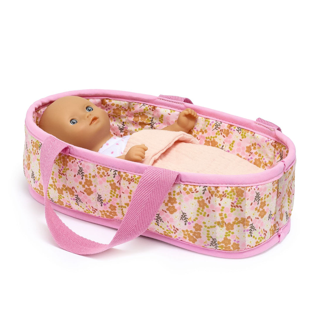 Djeco Pomea Soft Body Mini Baby Girl Doll with Bassinet – Barbara