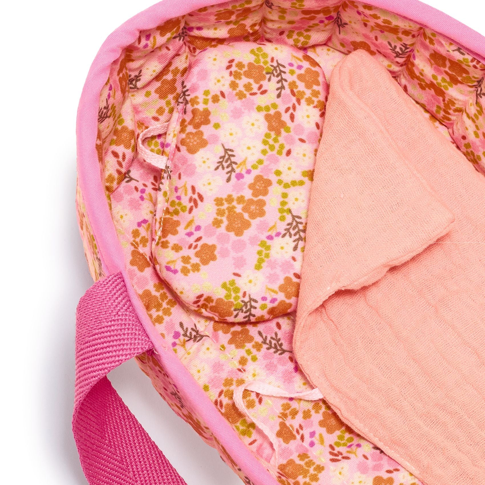 Djeco Pomea Soft Body Mini Baby Girl Doll with Bassinet – Barbara