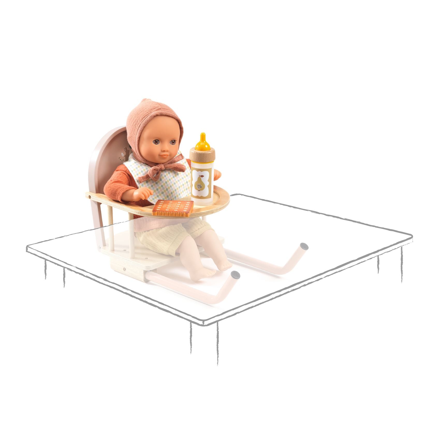 Djeco Pomea Baby Doll Table Seat