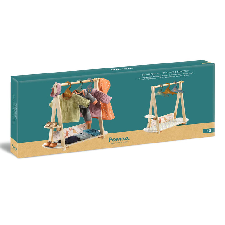 Djeco Pomea Doll Clothes Rail &amp; Hangers