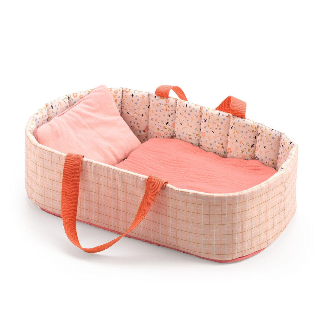 Djeco Pomea Baby Doll Bassinet – Pink