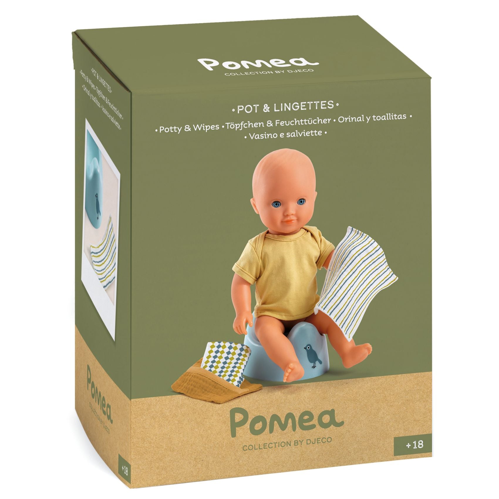 Djeco Pomea Doll Potty & Wipes Set