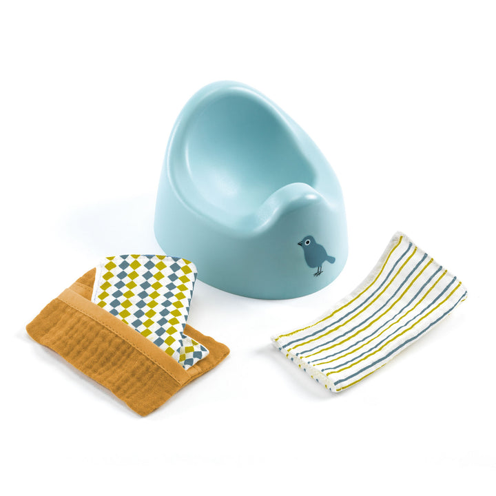 Djeco Pomea Doll Potty &amp; Wipes Set