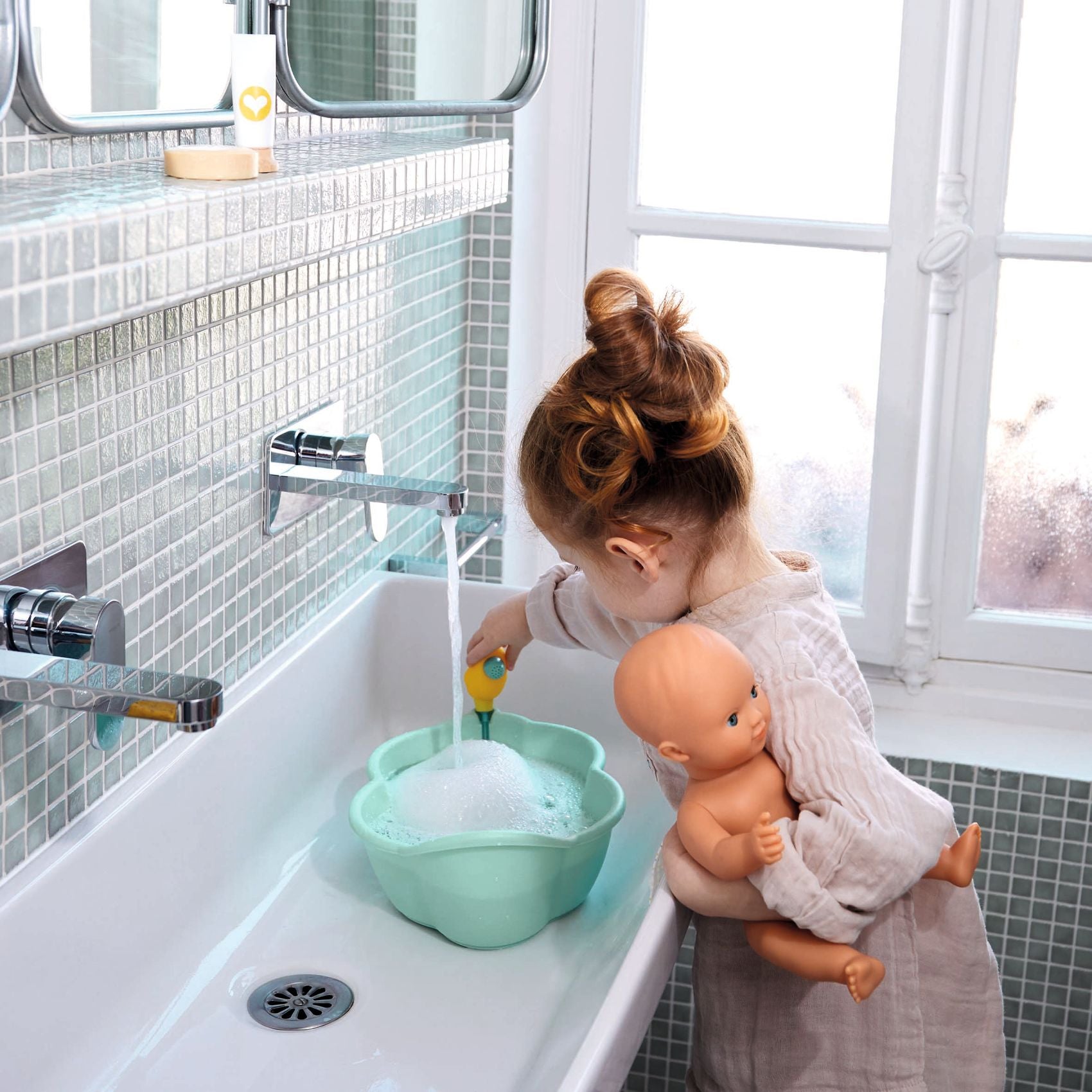 Djeco Pomea Baby Girl Bath Doll – Prune