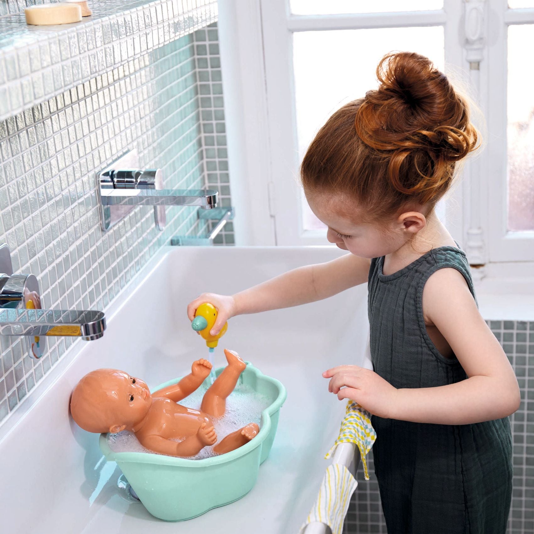Djeco Pomea Baby Girl Bath Doll – Prune