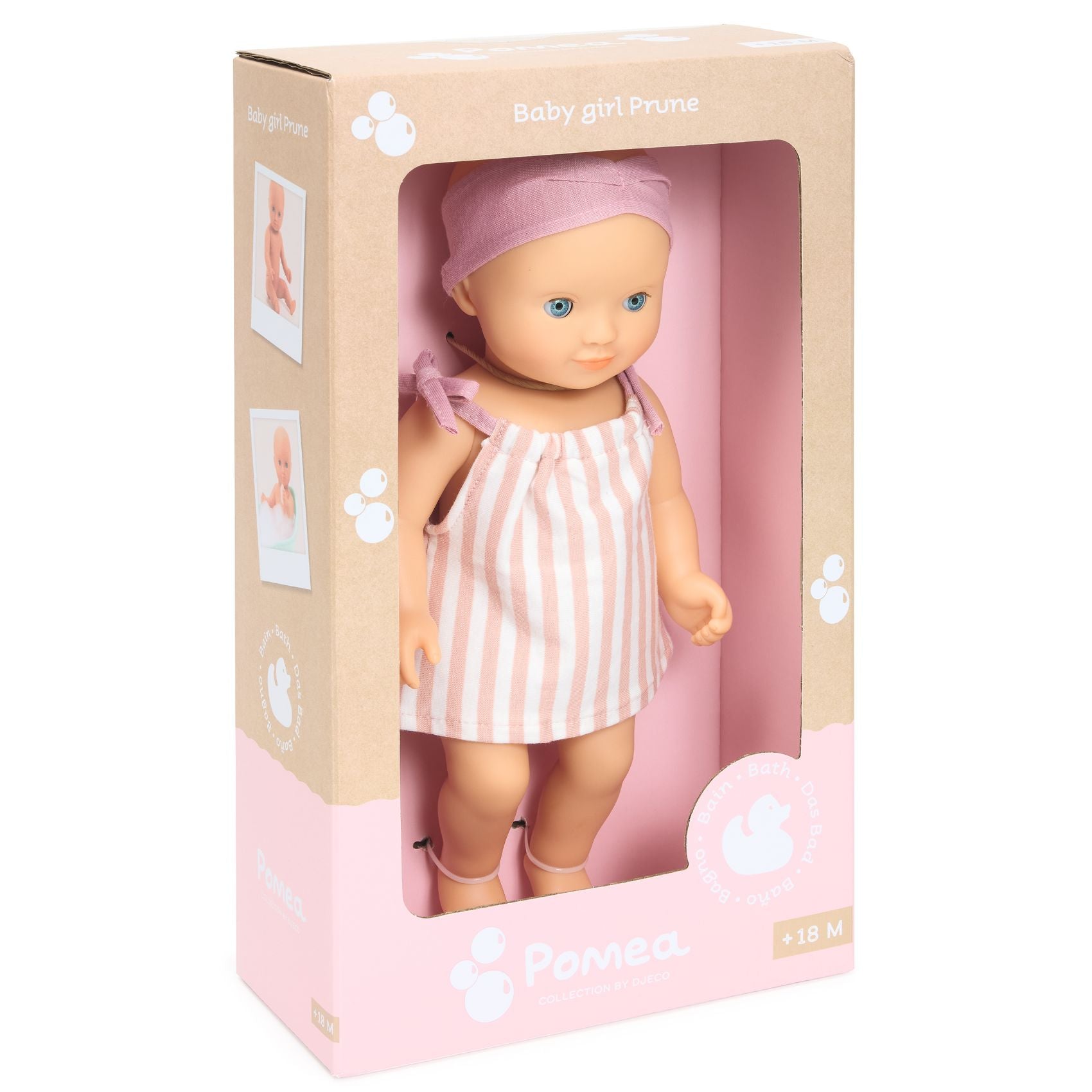 Djeco Pomea Baby Girl Bath Doll – Prune