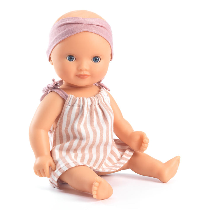 Djeco Pomea Baby Girl Bath Doll – Prune