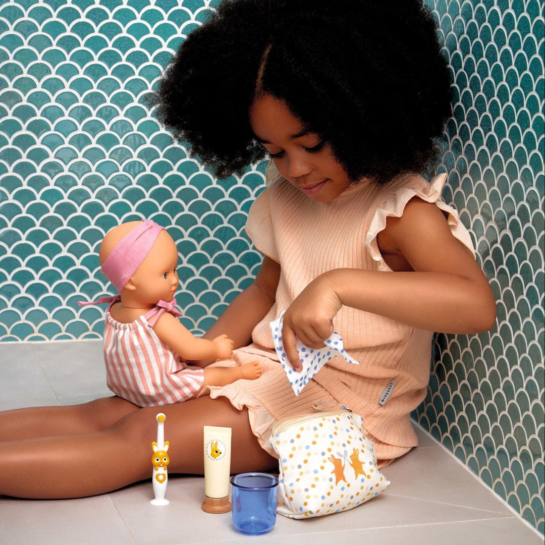 Djeco Pomea Baby Girl Bath Doll – Prune