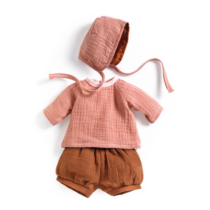 Djeco Pomea Baby Doll Peach Outfit – 3 Piece