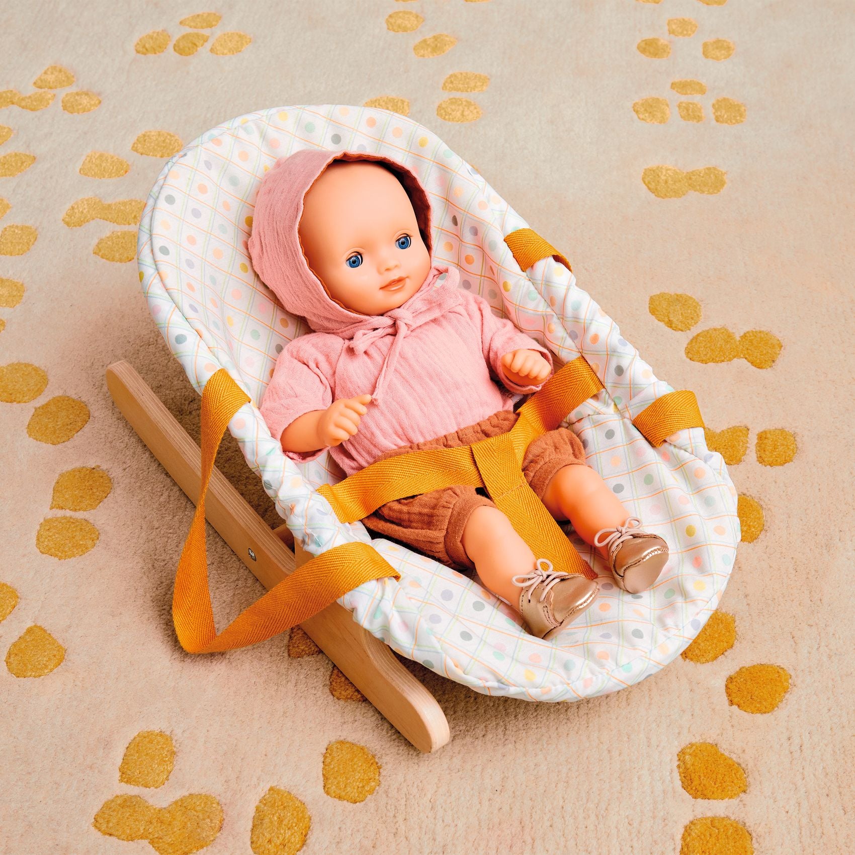 Djeco Pomea Baby Doll Peach Outfit – 3 Piece
