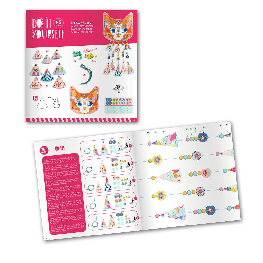 Djeco Do It Yourself Wind Chime – Kitty