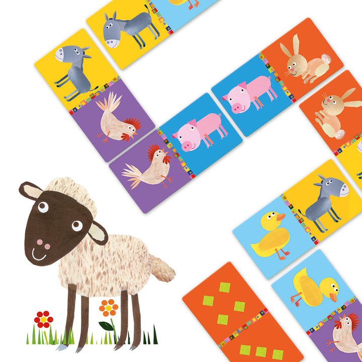 Djeco Domino – Farm (28 Piece)