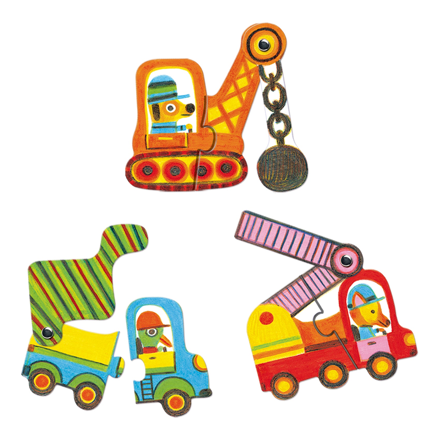 Djeco Puzzle Duo – Articulo Vehicles