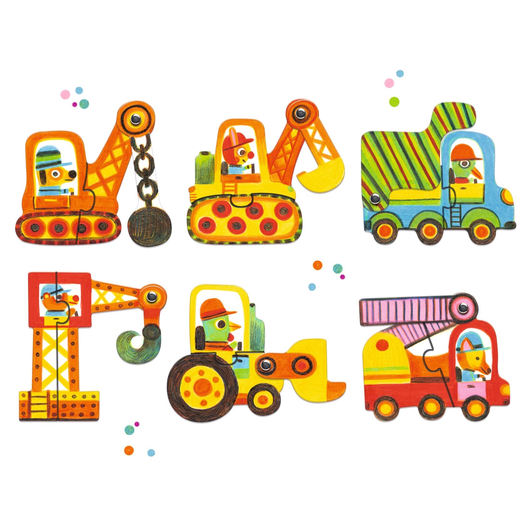 Djeco Puzzle Duo – Articulo Vehicles