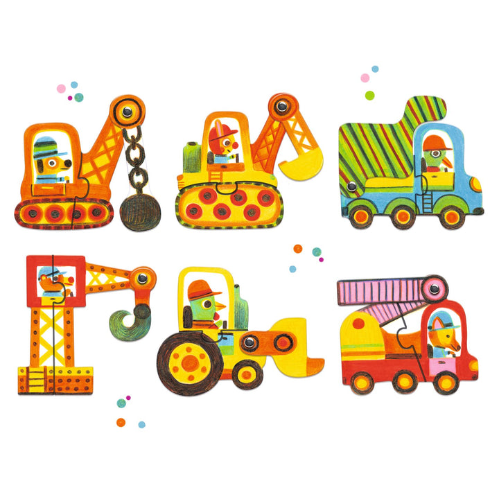Djeco Puzzle Duo – Articulo Vehicles