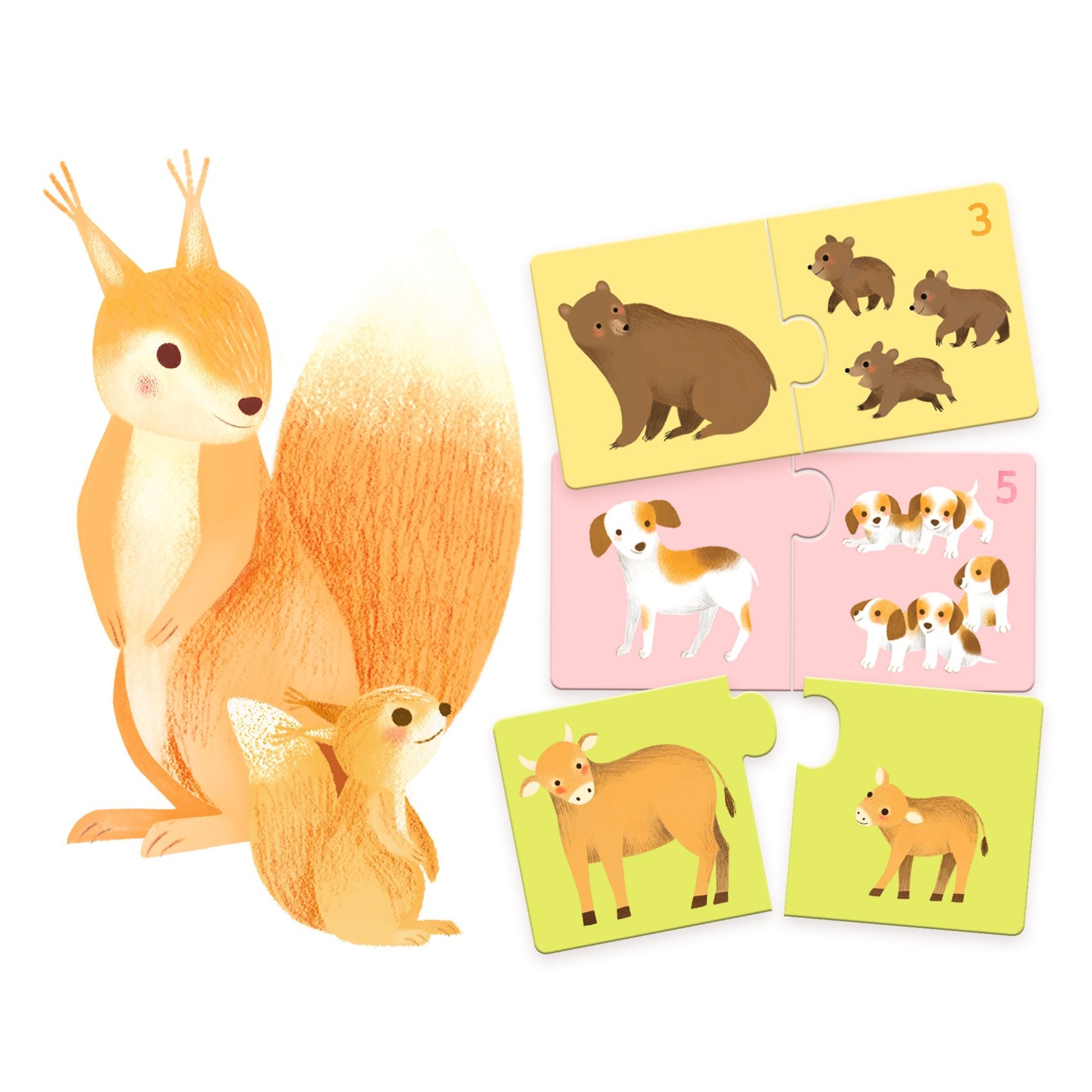 Djeco Puzzle Duo – Baby Animals