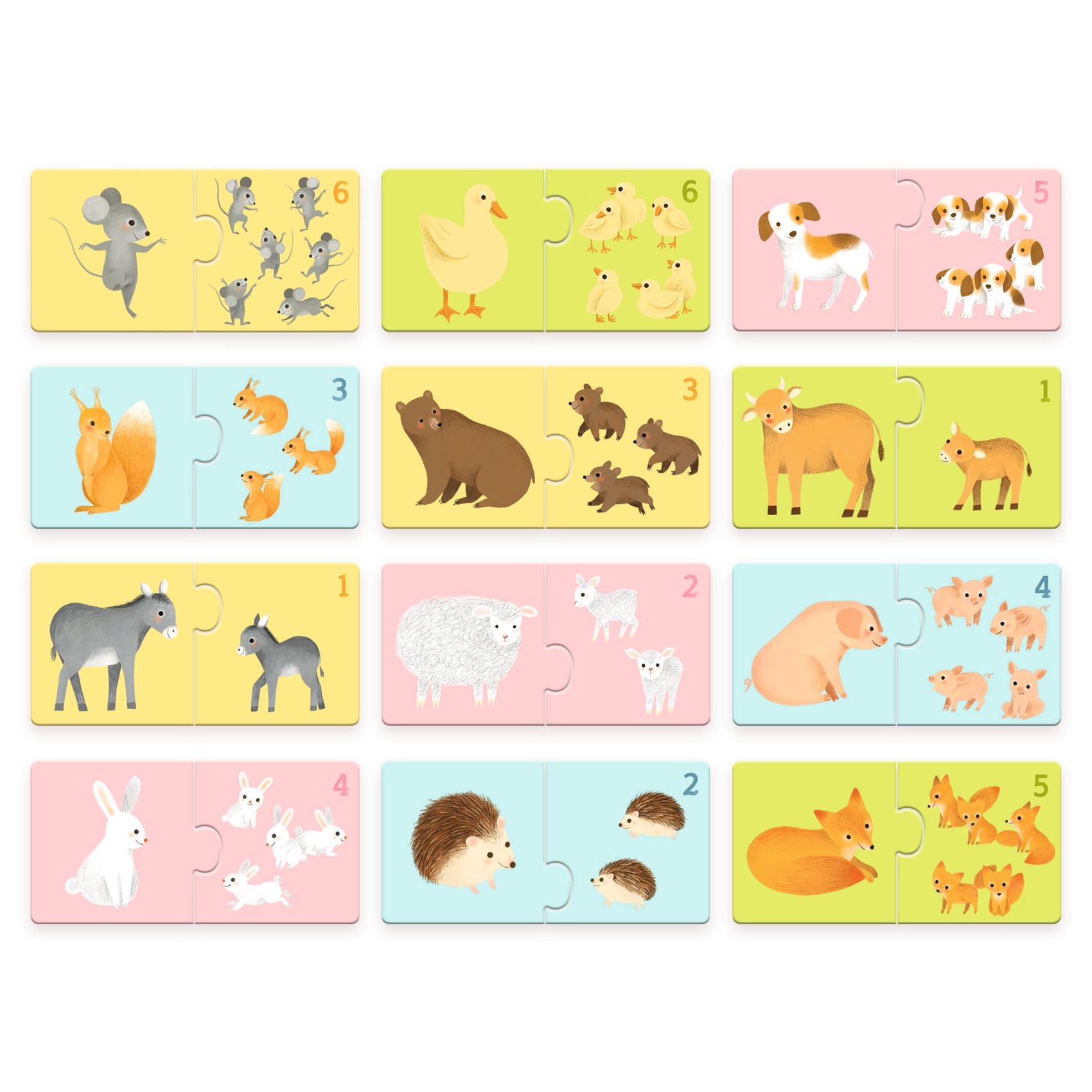 Djeco Puzzle Duo – Baby Animals