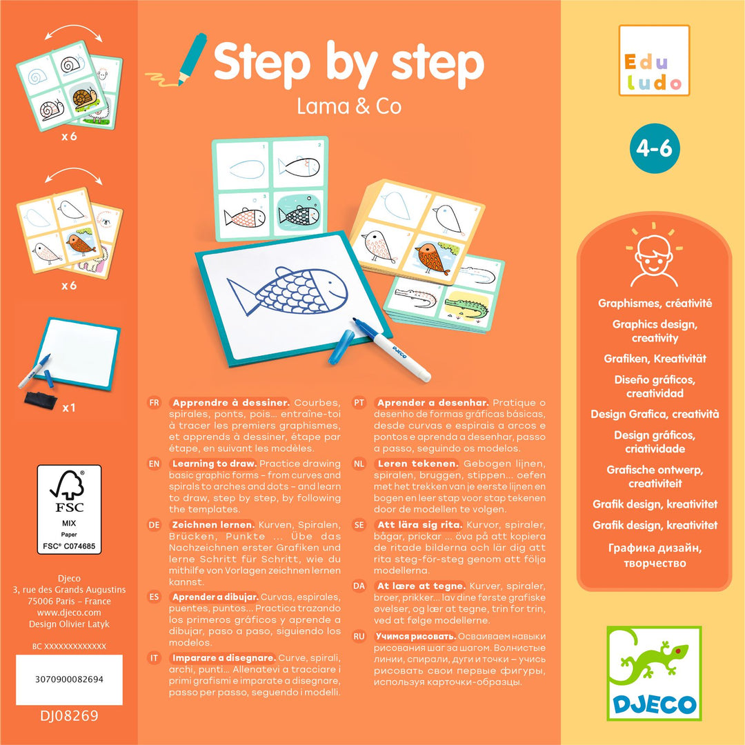 Djeco Edululo Step By Step Drawing – Lama &amp; Co