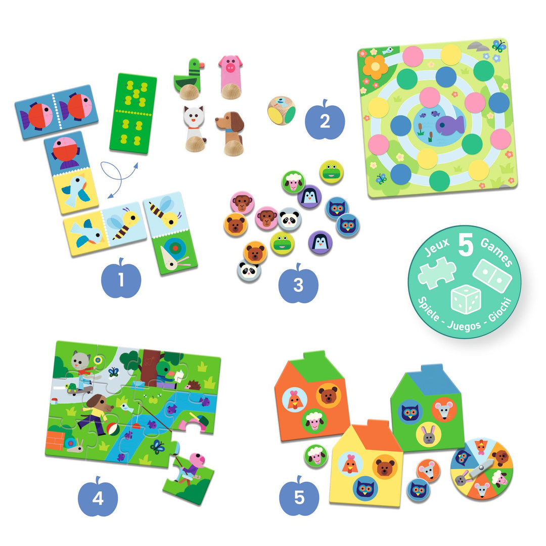 Djeco 5-in-1 Game – At The Farm