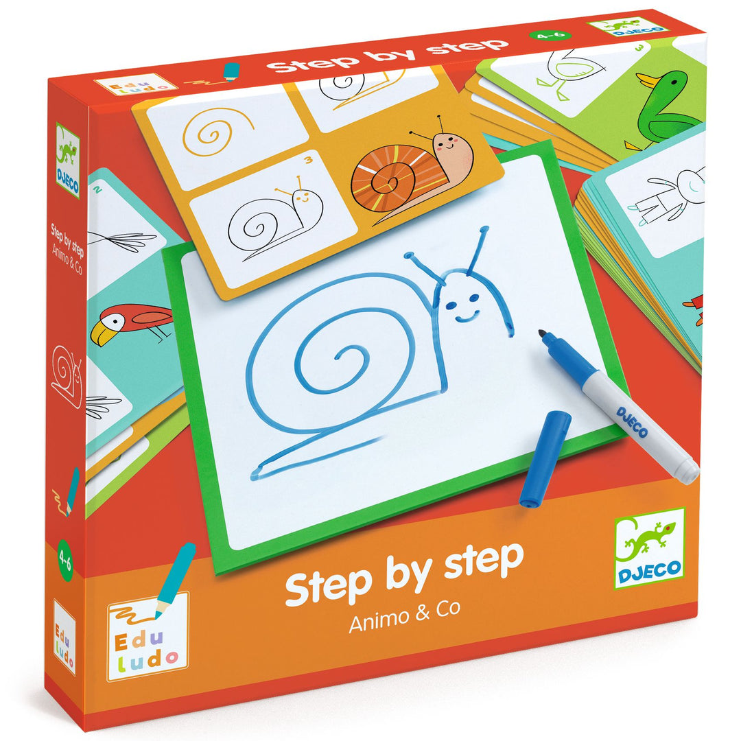 Djeco Edululo Step By Step Drawing – Animals &amp; Co