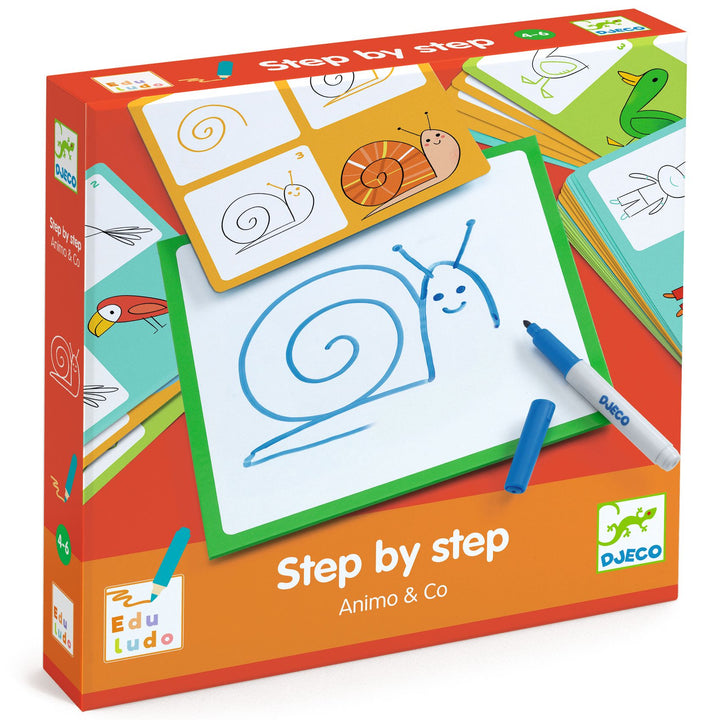 Djeco Edululo Step By Step Drawing – Animals &amp; Co