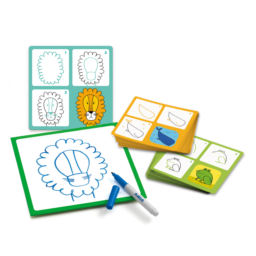 Djeco Edululo Step By Step Drawing – Animals &amp; Co