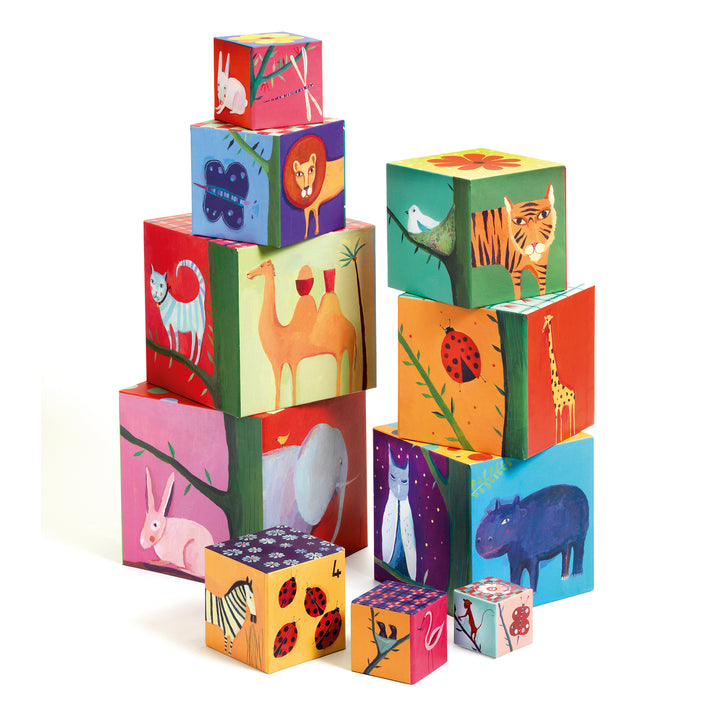 Djeco Stacking Cubes – Nature &amp; Animals