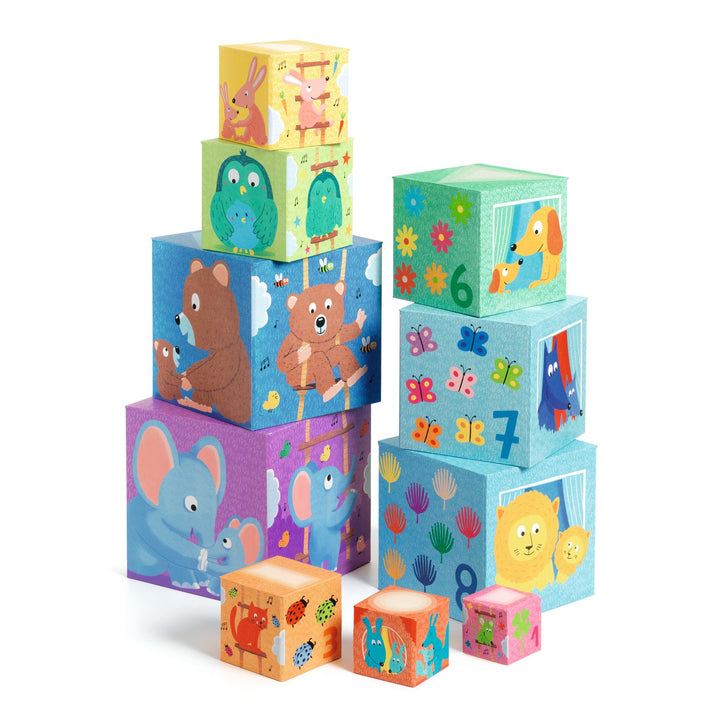 Djeco Stacking Cubes – Rainbow