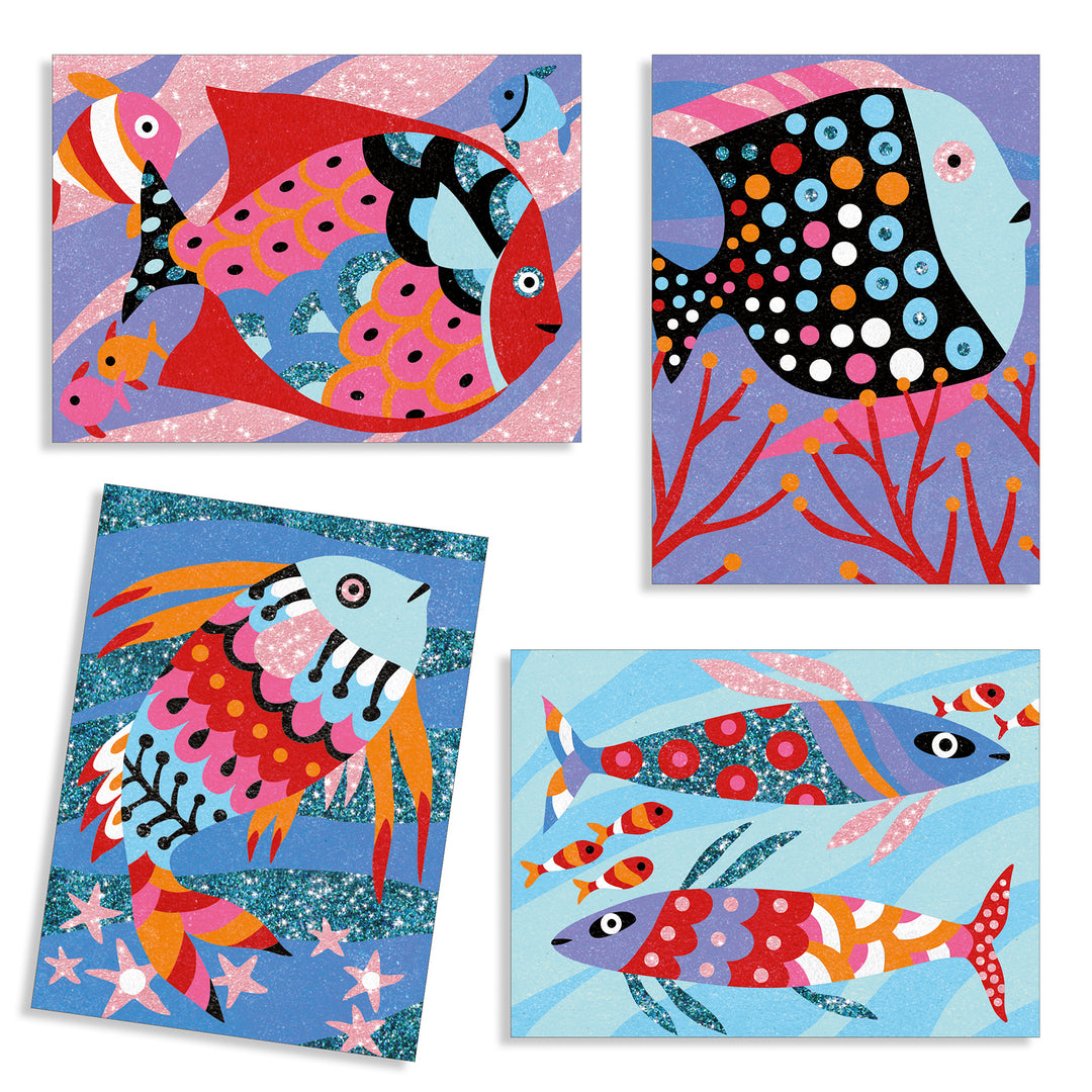 Djeco Fish Rainbows Glitter &amp; Sand Art