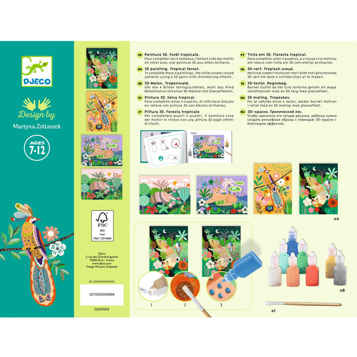 Djeco 3D Painting – Tropical Forest