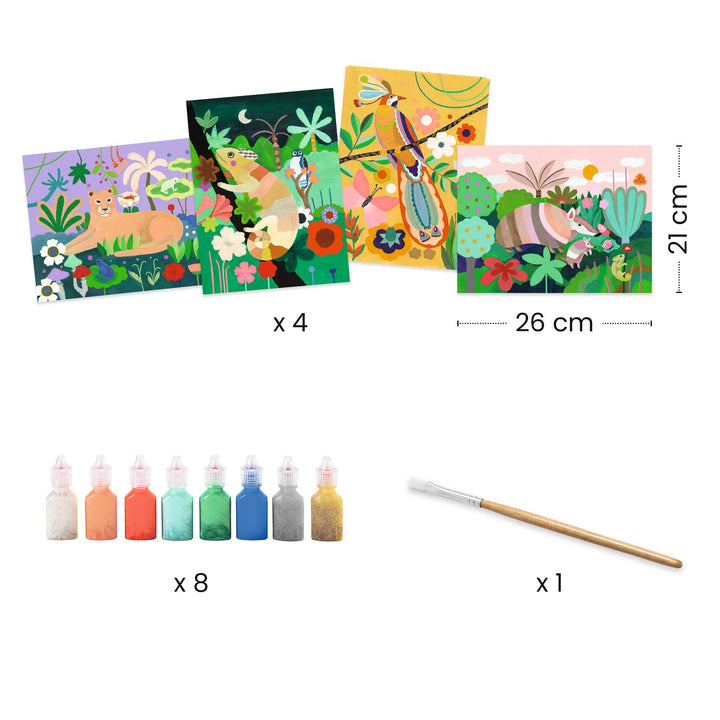 Djeco 3D Painting – Tropical Forest