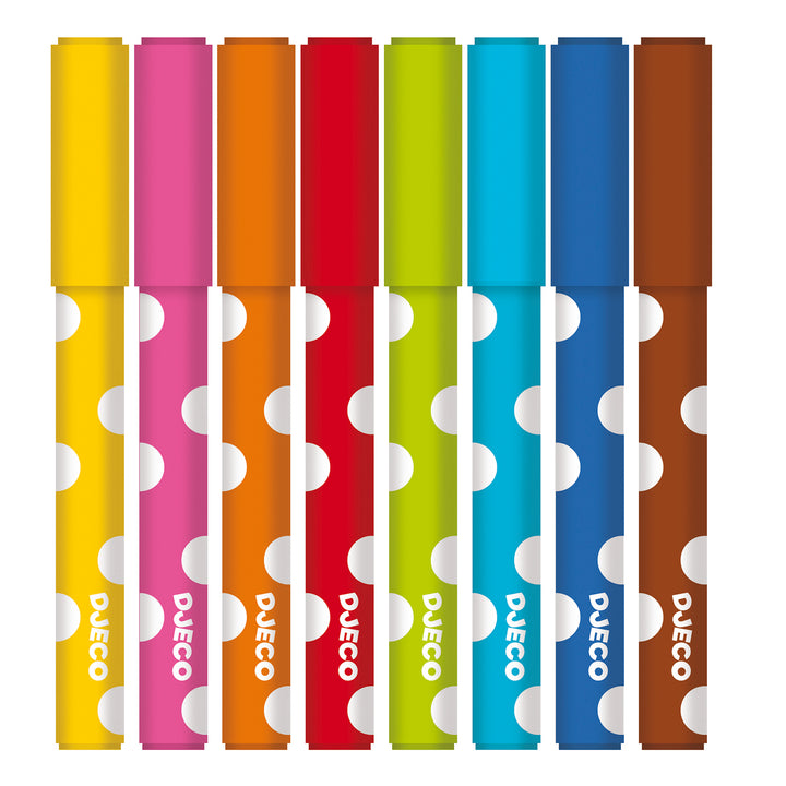 Djeco 8 Felt Tips Pens For Little Ones