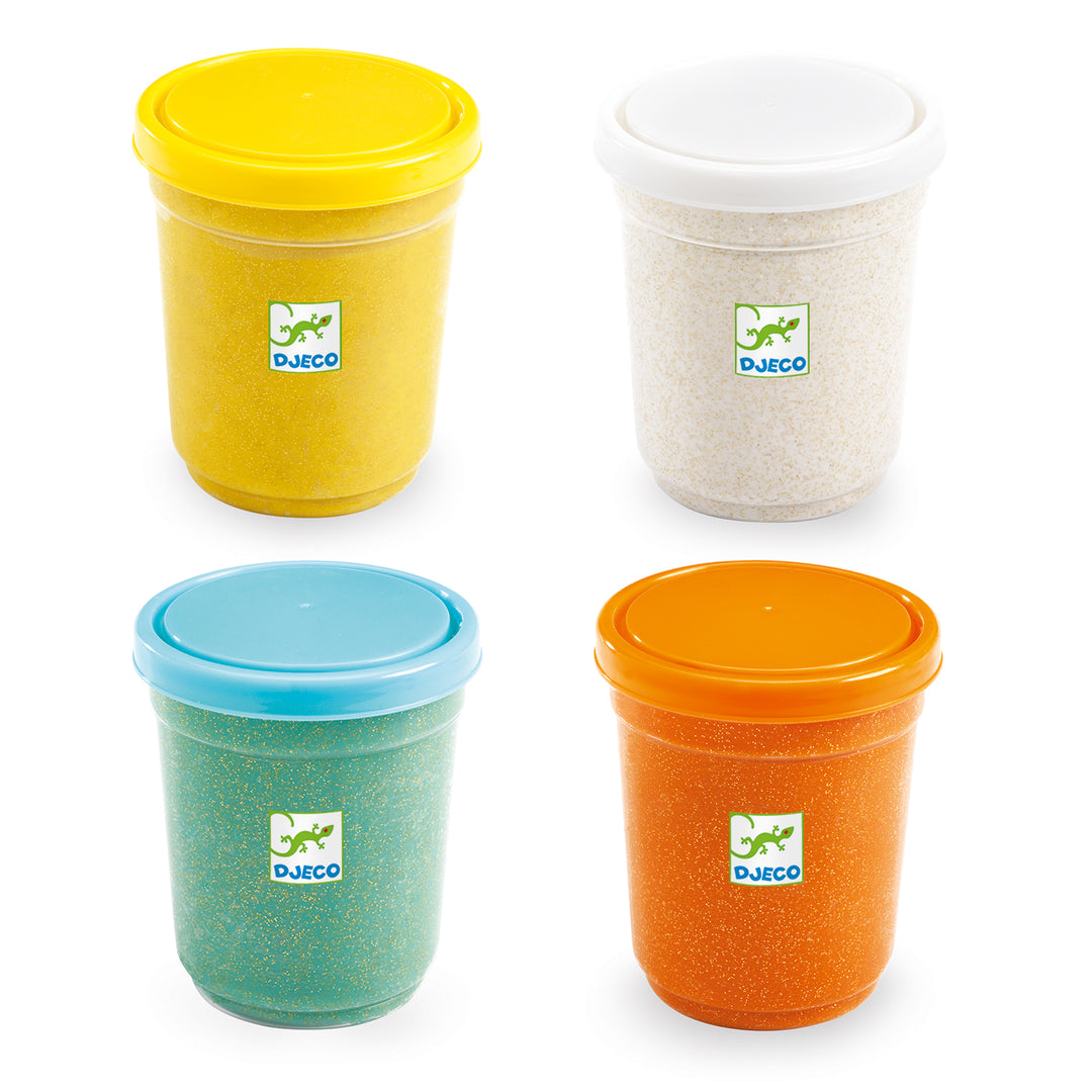 Djeco Glitter Modelling Play Dough – Set of 4