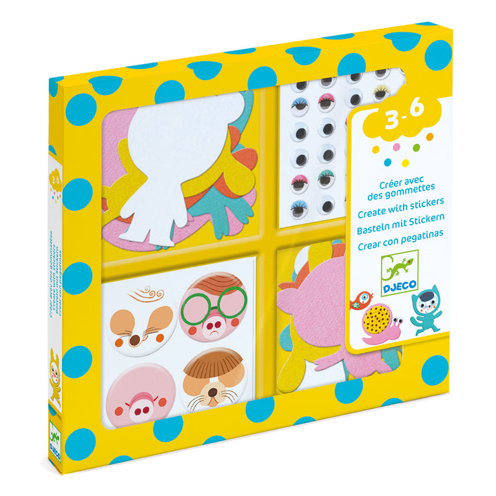 Djeco Create with Stickers – I Love Animals