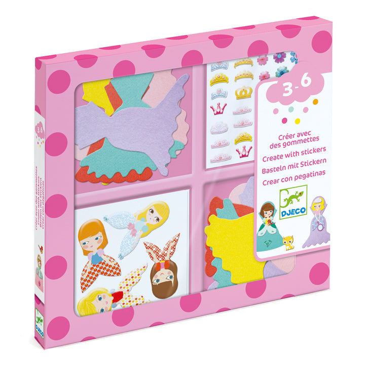 Djeco Create with Stickers – I Love Princesses