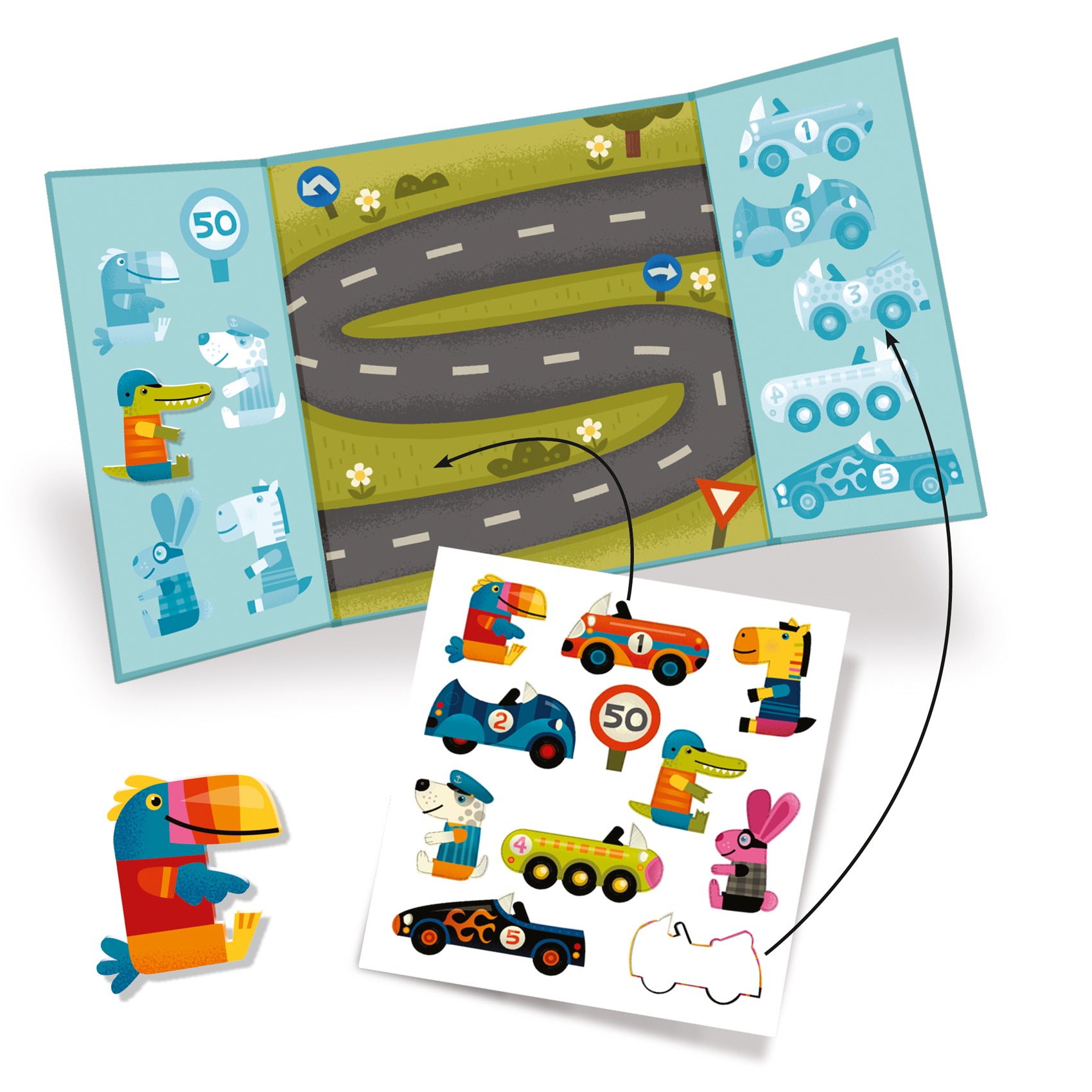 Djeco Create With Stickers – Cars