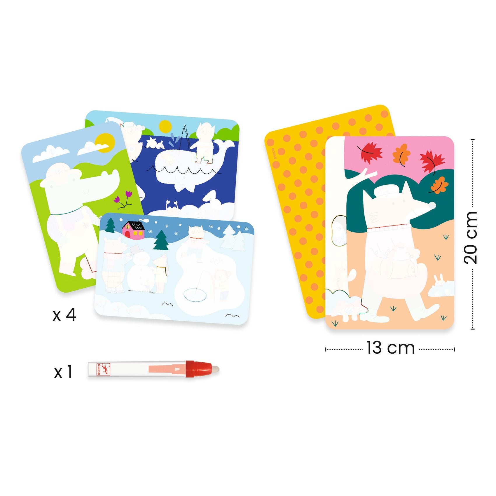 Djeco Water Magic Colouring Set – Four Seasons