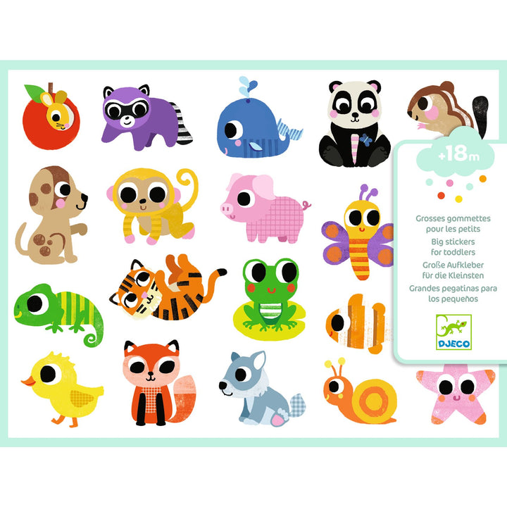 Djeco Big Stickers For Toddlers – Baby Animals