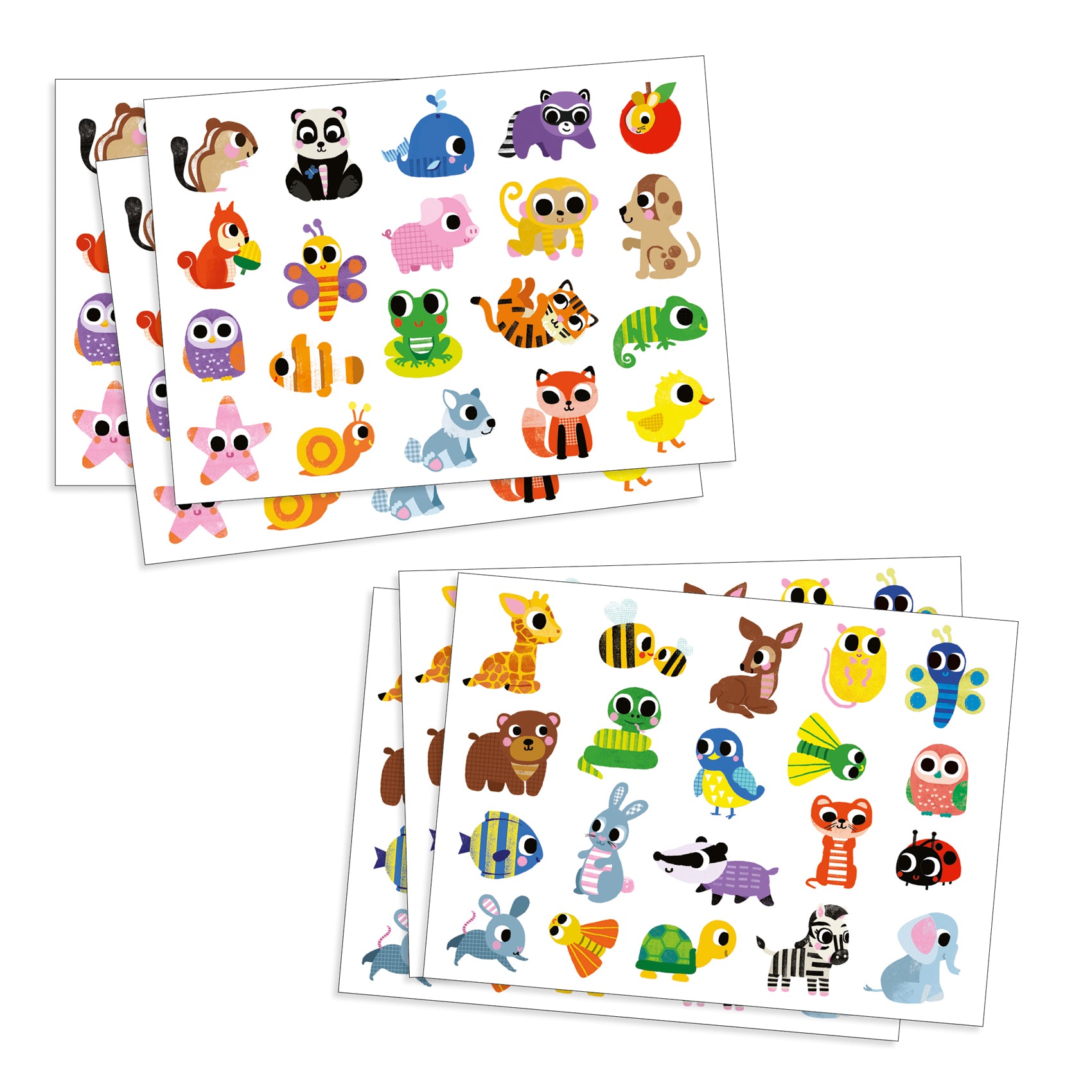 Djeco Big Stickers For Toddlers – Baby Animals