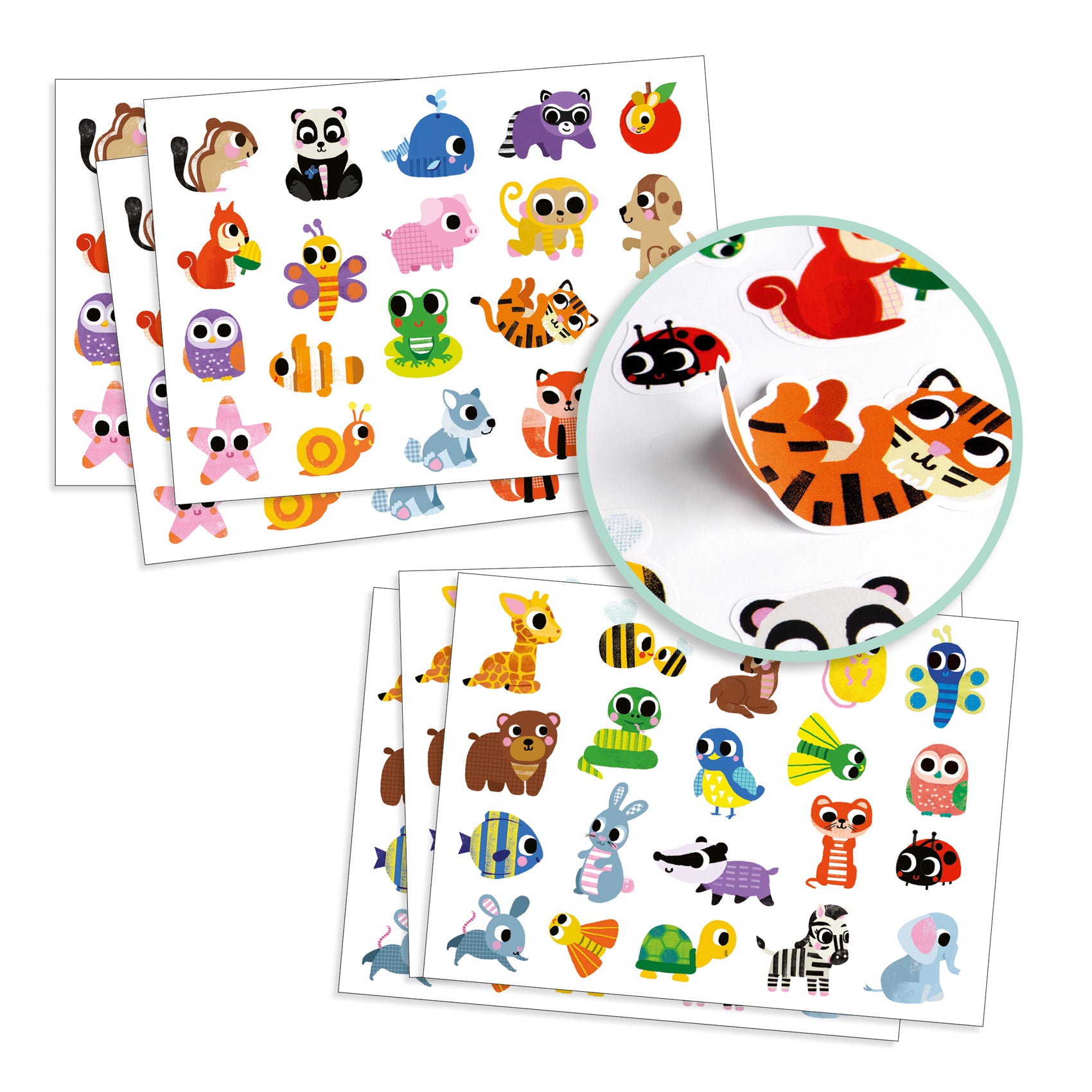 Djeco Big Stickers For Toddlers – Baby Animals