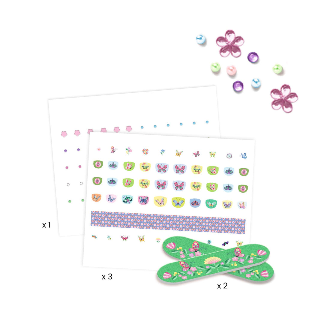 Djeco Nail Stickers – Springtime Butterflies