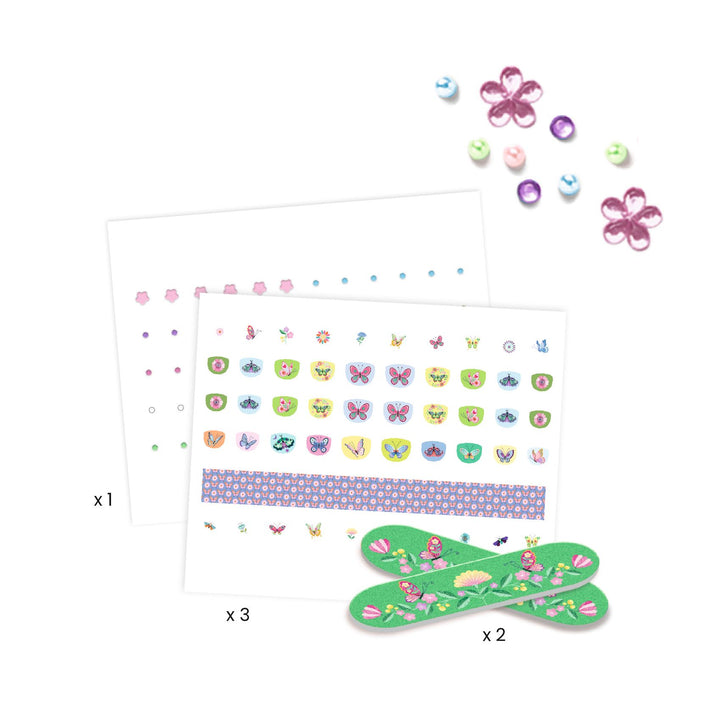 Djeco Nail Stickers – Springtime Butterflies