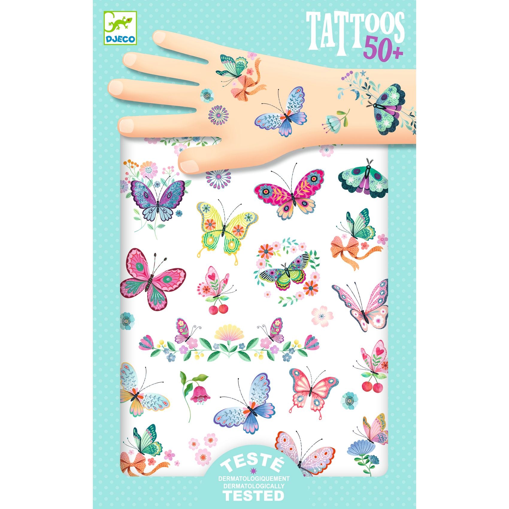 Djeco Dream Butterflies Glitter Temporary Tattoos