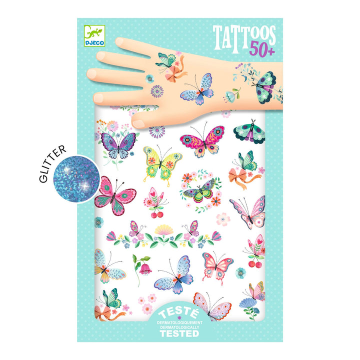 Djeco Dream Butterflies Glitter Temporary Tattoos
