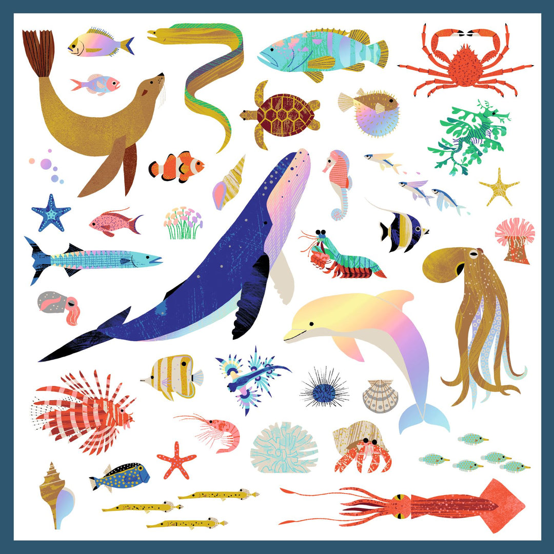 Djeco Ocean Metallic Sticker Collection