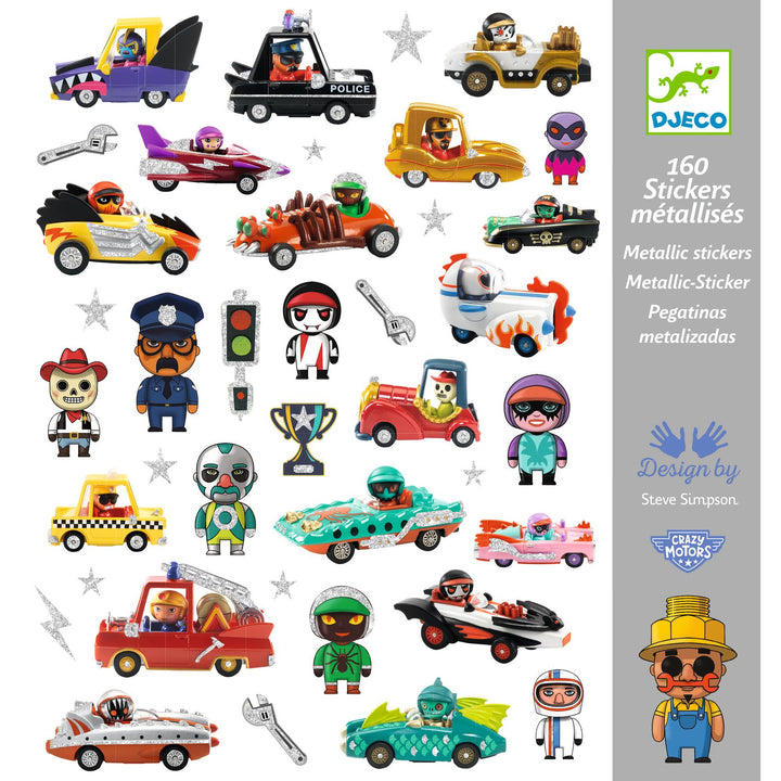 Djeco The World of Crazy Motors Sticker Collection