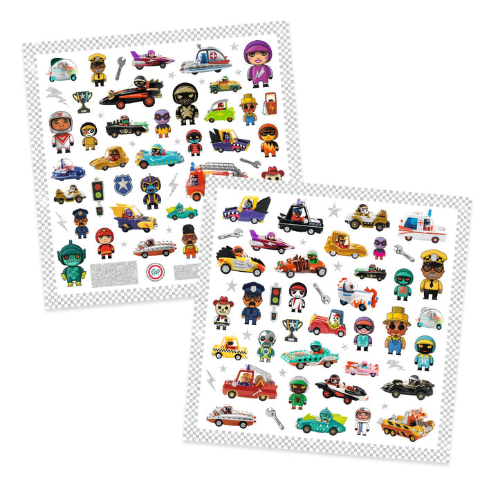Djeco The World of Crazy Motors Sticker Collection
