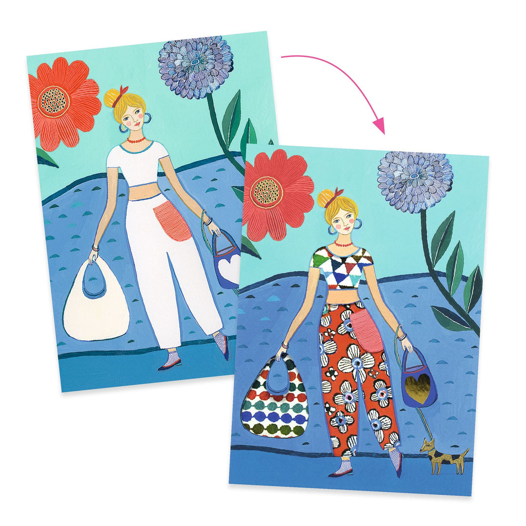 Djeco Patterned Collages – Wax Trend