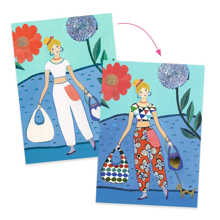 Djeco Patterned Collages – Wax Trend