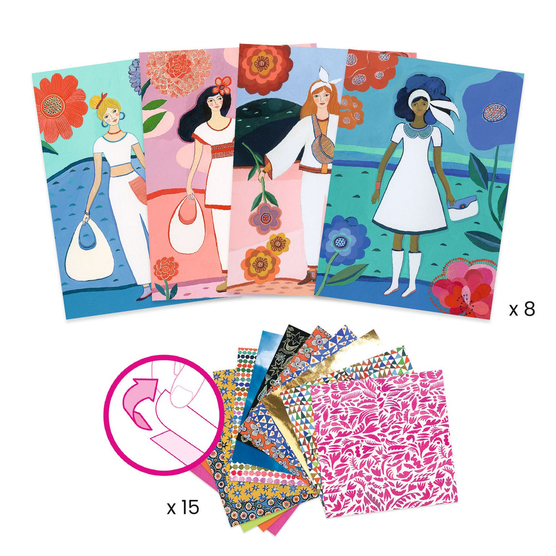 Djeco Patterned Collages – Wax Trend